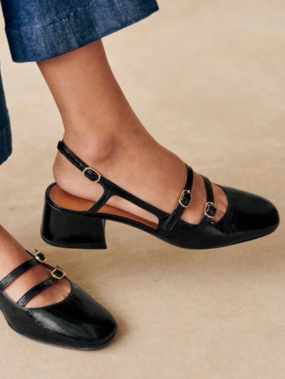 Sezane Paula Babies Black Patent
